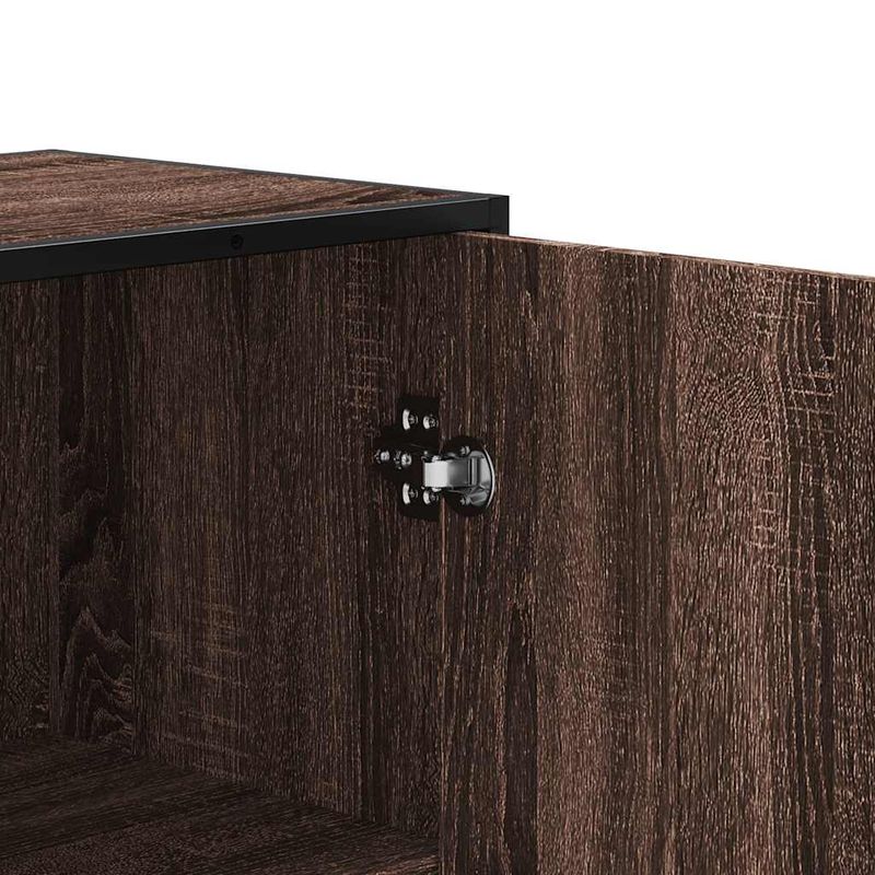 Casa si Gradina - Mobilier - Comode si corpuri - Comode - Dulapuru stejar maro 35,5x35x139 cm lemn si metal prelucrat - Infinity.ro