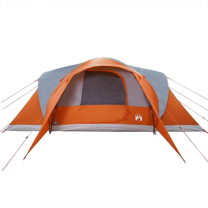 Sport si Outdoor - Camping - Corturi camping - Cort de familie cupola 6 persoane, gri/portocaliu, impermeabil - Infinity.ro