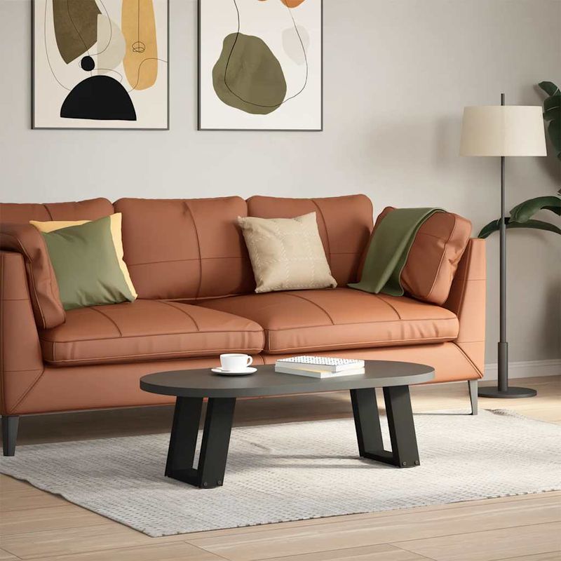 Casa si Gradina - Mobilier - Feronerie si accesorii mobila - Picioare masuta de cafea in forma de U 2 buc Negru Otel - Infinity.ro