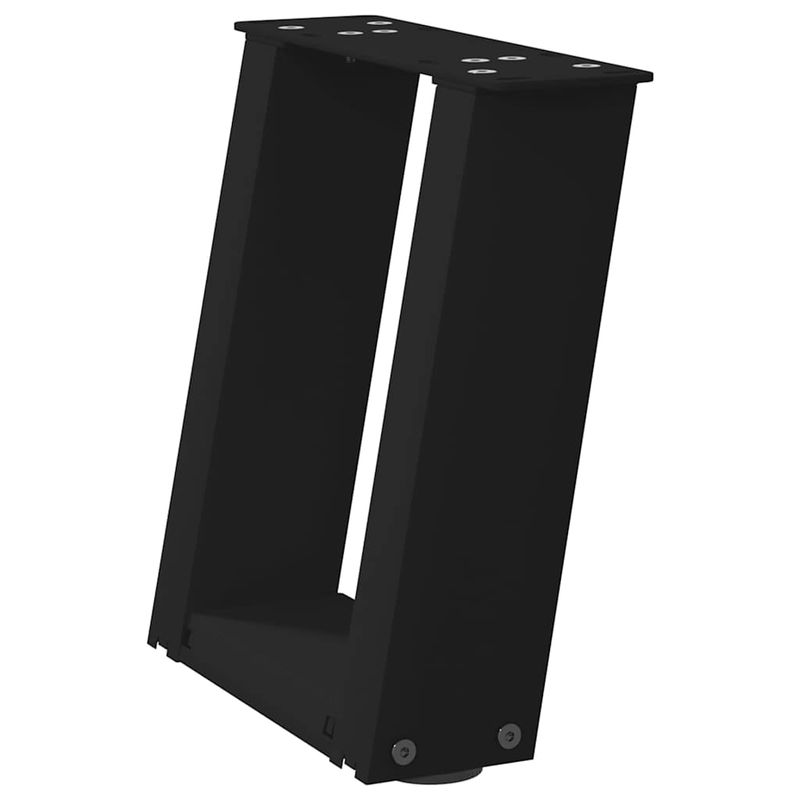 Casa si Gradina - Mobilier - Feronerie si accesorii mobila - Picioare masuta de cafea in forma de U 2 buc Negru Otel - Infinity.ro