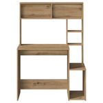 Casa si Gradina - Mobilier - Mese si birouri - Birouri - Birou cu rafturi stejar artizanal 100x45x140 cm, lemn prelucrat - Infinity.ro