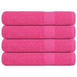 Casa si Gradina - Textile si covoare - Textile baie - Prosoape - Prosoape sauna 4 buc roz 80x200 cm 360 g/m2 100% bumbac - Infinity.ro