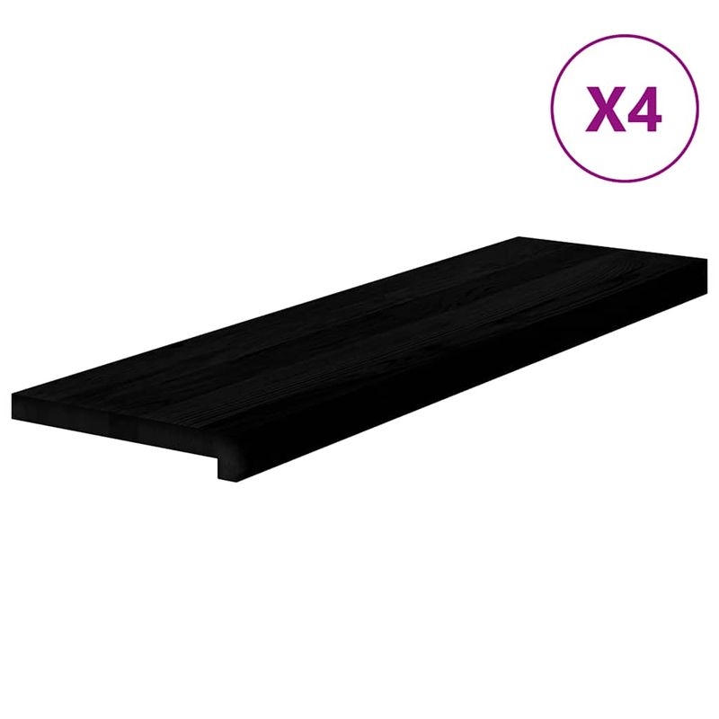 Casa si Gradina - Constructii - Scari si accesorii interioare - Accesorii scari interioare - Trepte de scara 4 buc maro inchis lemn masiv de stejar, mărime 90x25x2 cm - Infinity.ro