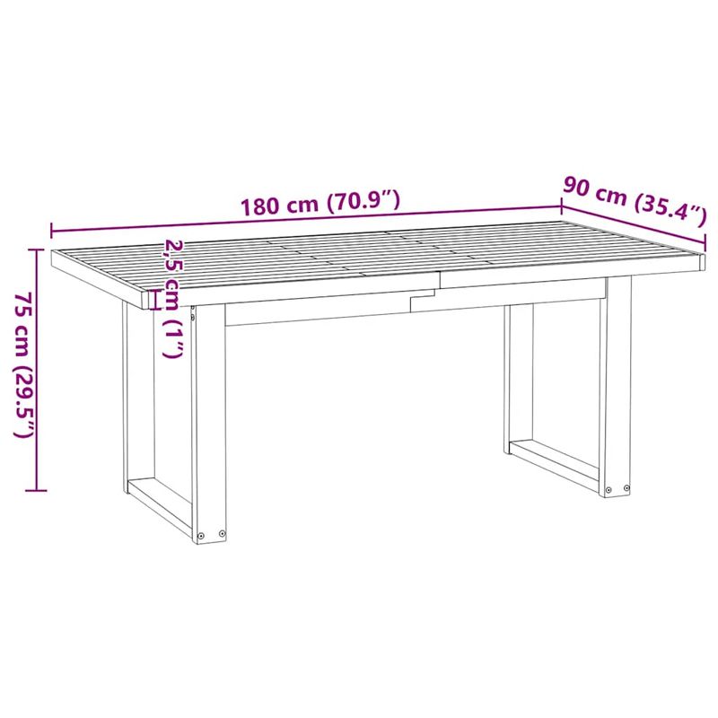 Casa si Gradina - Mobilier - Mese si birouri - Mese bucatarie si dining - Masa de sufragerie NOAIN picioare in forma U lemn masiv de pin - Infinity.ro