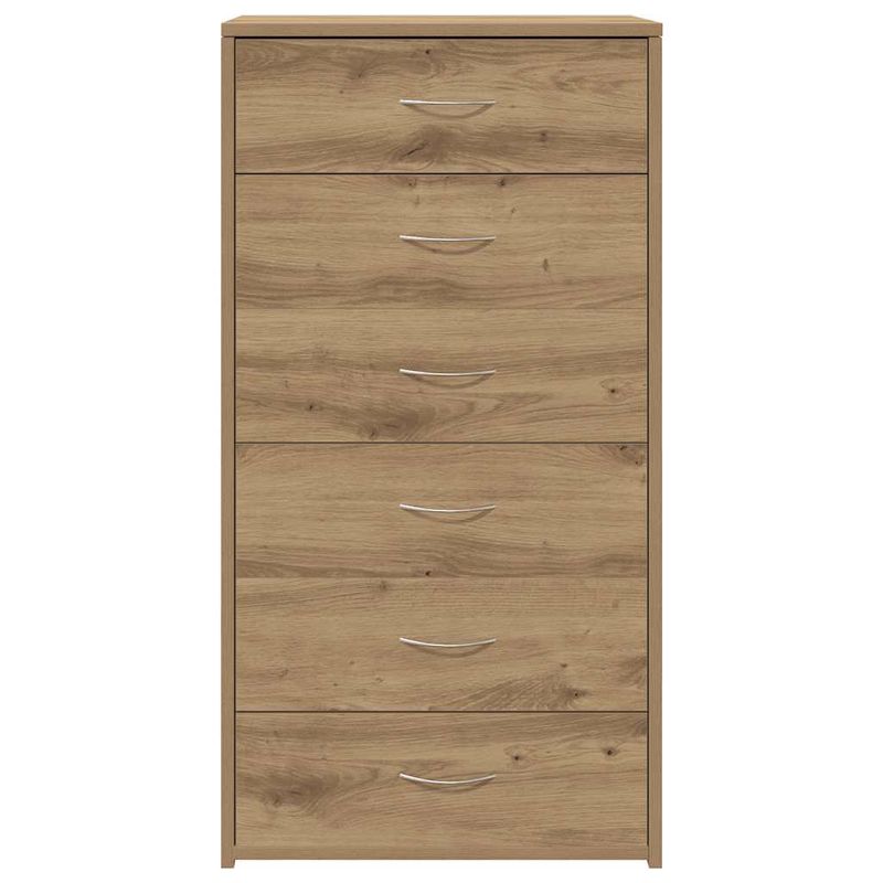 Casa si Gradina - Mobilier - Comode si corpuri - Comode - Servanta cu 6 sertare, Stejar artizanal, 50 x 34 x 96 cm, PAL - Infinity.ro