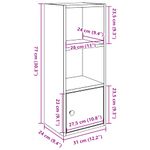 Casa si Gradina - Mobilier - Biblioteci si rafturi - Biblioteci - Biblioteca, lemn vechi, 31x24x77 cm, lemn prelucrat - Infinity.ro