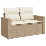 Casa si Gradina - Gradina si terasa - Mobilier exterior - Seturi mobila gradina - Set canapele de gradina, 9 piese, cu perne, bej, poliratan - Infinity.ro
