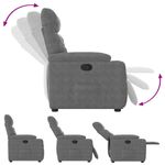 Casa si Gradina - Mobilier - Scaune si fotolii - Fotolii - Fotoliu rabatabil, gri inchis, microfibra - Infinity.ro
