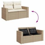 Casa si Gradina - Gradina si terasa - Mobilier exterior - Seturi mobila gradina - Set canapele de gradina, 9 piese, cu perne, bej, poliratan - Infinity.ro