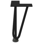 Casa si Gradina - Mobilier - Feronerie si accesorii mobila - Picioare de masa in ac de par 4 buc Negru 20 cm Otel masiv, model 3 rods - Infinity.ro