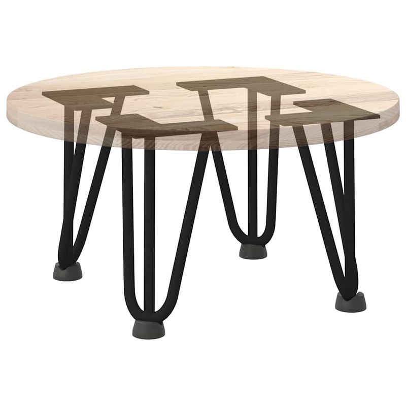 Casa si Gradina - Mobilier - Feronerie si accesorii mobila - Picioare de masa in ac de par 4 buc Negru 20 cm Otel masiv, model 3 rods - Infinity.ro