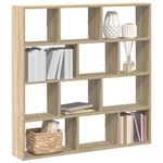 Casa si Gradina - Mobilier - Biblioteci si rafturi - Rafturi - Raft cubic perete 12 compartimente stejar sonoma lemn prelucrat - Infinity.ro