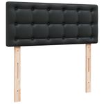 Casa si Gradina - Mobilier - Paturi si accesorii - Paturi - Cadru de pat otoman saltea neagra 120x200cm piele artificiala - Infinity.ro