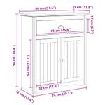 Casa si Gradina - Mobilier - Dulapuri si sifoniere - Dulapuri - Dulap de hol "BODO" gri 80x35x90 cm - Infinity.ro