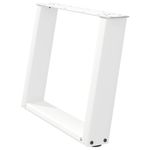 Casa si Gradina - Mobilier - Feronerie si accesorii mobila - Picioare masuta cafea in forma de U 2 buc alb 60x(42-43)cm otel - Infinity.ro