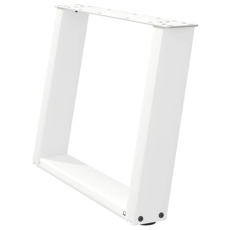 Casa si Gradina - Mobilier - Feronerie si accesorii mobila - Picioare masuta cafea in forma de U 2 buc alb 60x(42-43)cm otel - Infinity.ro