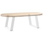 Casa si Gradina - Mobilier - Feronerie si accesorii mobila - Picioare masuta cafea in forma de U 2 buc alb 60x(42-43)cm otel - Infinity.ro