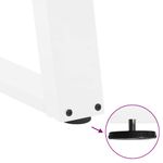 Casa si Gradina - Mobilier - Feronerie si accesorii mobila - Picioare masuta cafea in forma de U 2 buc alb 60x(42-43)cm otel - Infinity.ro