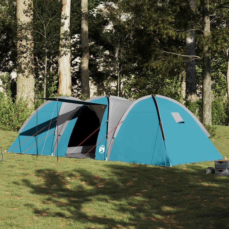 Sport si Outdoor - Camping - Corturi camping - Cort de familie cupola, 8 persoane, albastru, impermeabil - Infinity.ro