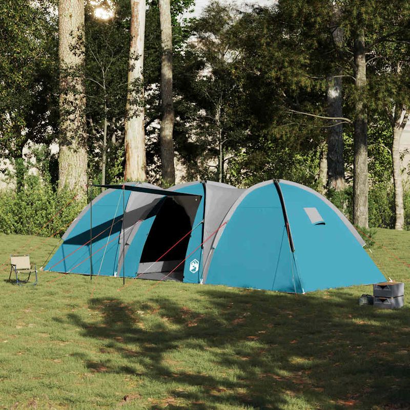 Sport si Outdoor - Camping - Corturi camping - Cort de familie cupola, 8 persoane, albastru, impermeabil - Infinity.ro