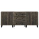 Casa si Gradina - Mobilier - Dulapuri si sifoniere - Dulapuri - Bufete 3 buc Negru 60x33x75 cm lemn masiv de mango - Infinity.ro