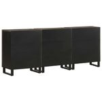 Casa si Gradina - Mobilier - Dulapuri si sifoniere - Dulapuri - Bufete 3 buc Negru 60x33x75 cm lemn masiv de mango - Infinity.ro