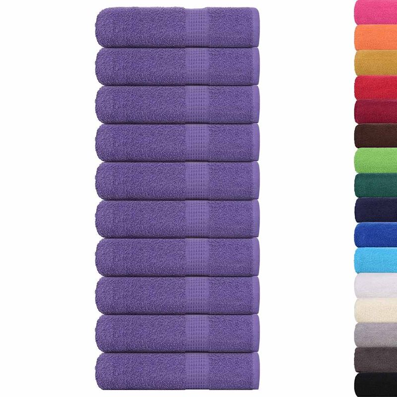 Casa si Gradina - Textile si covoare - Textile baie - Prosoape - Prosoape de baie 10 buc Violet 100x150 cm 360 g/m² 100% bumbac - Infinity.ro