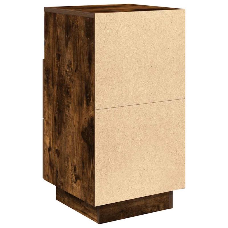 Casa si Gradina - Mobilier - Comode si corpuri - Noptiere - Noptiera cu 2 sertare stejar afumat 36x36x68 cm - Infinity.ro