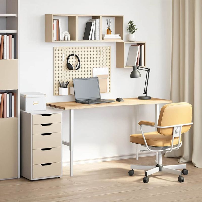 Casa si Gradina - Constructii - Lemn constructii - Placi lemn - Blat de birou netratat Lemn masiv de stejar dreptunghiular, mărime 140x60x2.5 cm - Infinity.ro