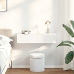 Casa si Gradina - Mobilier - Biblioteci si rafturi - Rafturi - Raft de perete cu sertare, alb, 80x33x17 cm, lemn prelucrat - Infinity.ro