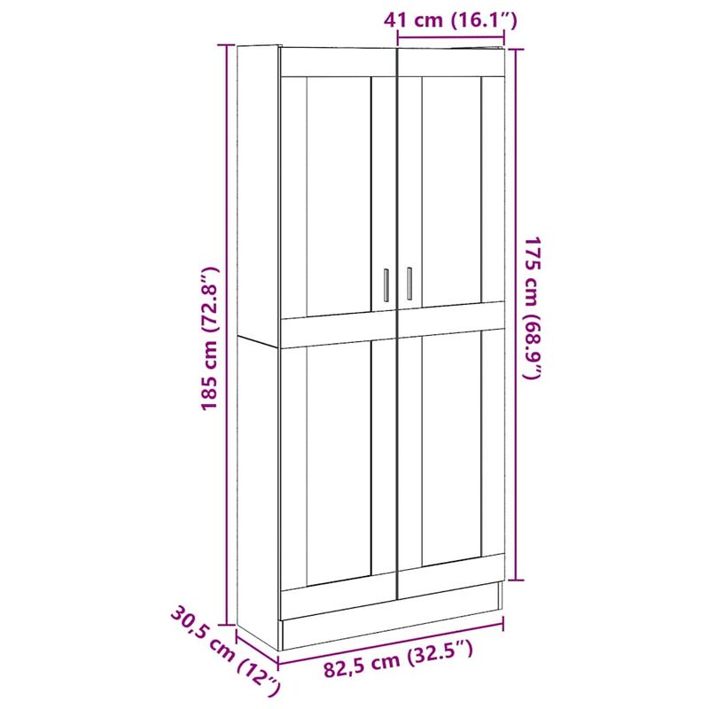 Casa si Gradina - Mobilier - Comode si corpuri - Corpuri bucatarie - Dulap inalt, lemn vechi, 82,5x30,5x185 cm, lemn prelucrat - Infinity.ro