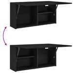 Casa si Gradina - Mobilier - Mobilier baie - Corpuri baie - Dulap de perete de baie, negru, 80x25x40 cm, lemn prelucrat - Infinity.ro