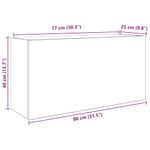 Casa si Gradina - Mobilier - Mobilier baie - Corpuri baie - Dulap de perete de baie, negru, 80x25x40 cm, lemn prelucrat - Infinity.ro