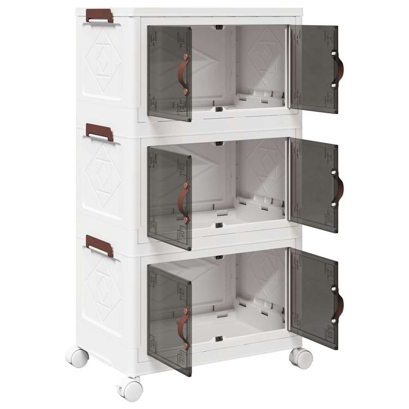Casa si Gradina - Constructii - Depozitare, transport si protectie - Accesorii echipamente pentru transport si ridicat - Cutie de depozitare stivuita cu roti 28 L 48,5x29,5x86 cm - Infinity.ro