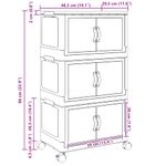 Casa si Gradina - Constructii - Depozitare, transport si protectie - Accesorii echipamente pentru transport si ridicat - Cutie de depozitare stivuita cu roti 28 L 48,5x29,5x86 cm - Infinity.ro