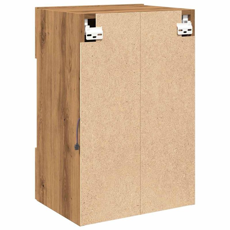 Casa si Gradina - Mobilier - Comode si corpuri - Comode - Comode TV cu lumini LED, 2 buc. Stejar artizanal 40x30x60,5 cm - Infinity.ro