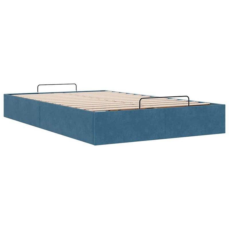 Casa si Gradina - Mobilier - Paturi si accesorii - Paturi - Cadru de pat otoman fara saltea albastru inchis catifea, mărime 120x190 cm - Infinity.ro