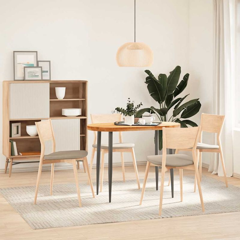 Casa si Gradina - Constructii - Lemn constructii - Placi lemn - Blat de masa maro deschis 100x50x4 cm lemn masiv de stejar oval - Infinity.ro