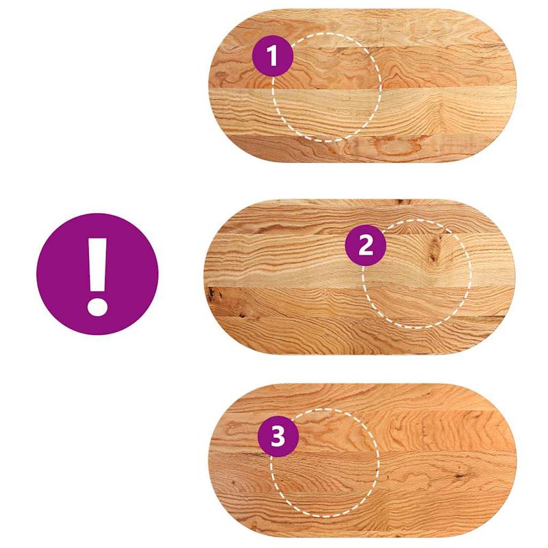 Casa si Gradina - Constructii - Lemn constructii - Placi lemn - Blat de masa maro deschis 100x50x4 cm lemn masiv de stejar oval - Infinity.ro