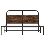 Casa si Gradina - Mobilier - Paturi si accesorii - Paturi - Cadru pat fara saltea stejar fumuriu 150x200 cm lemn prelucrat - Infinity.ro