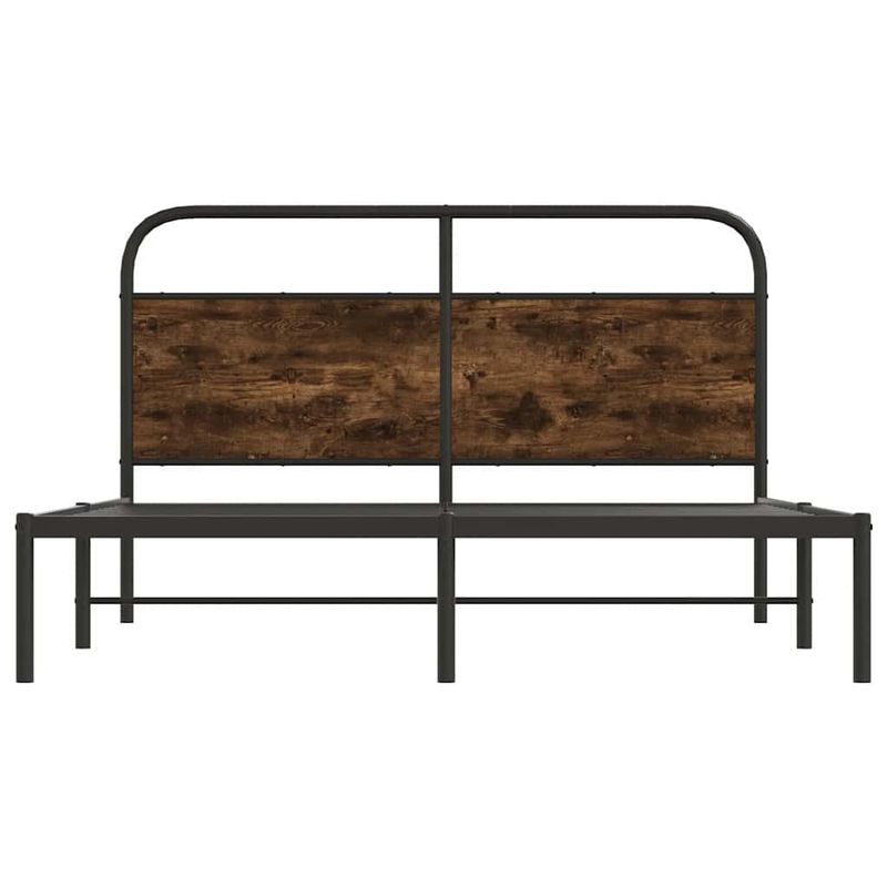 Casa si Gradina - Mobilier - Paturi si accesorii - Paturi - Cadru pat fara saltea stejar fumuriu 150x200 cm lemn prelucrat - Infinity.ro