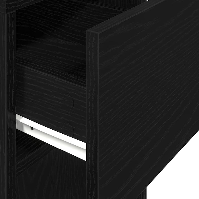 Casa si Gradina - Mobilier - Mese si birouri - Birouri - Suport turn pentru computer cu sertar negru 30x44x74 cm - Infinity.ro