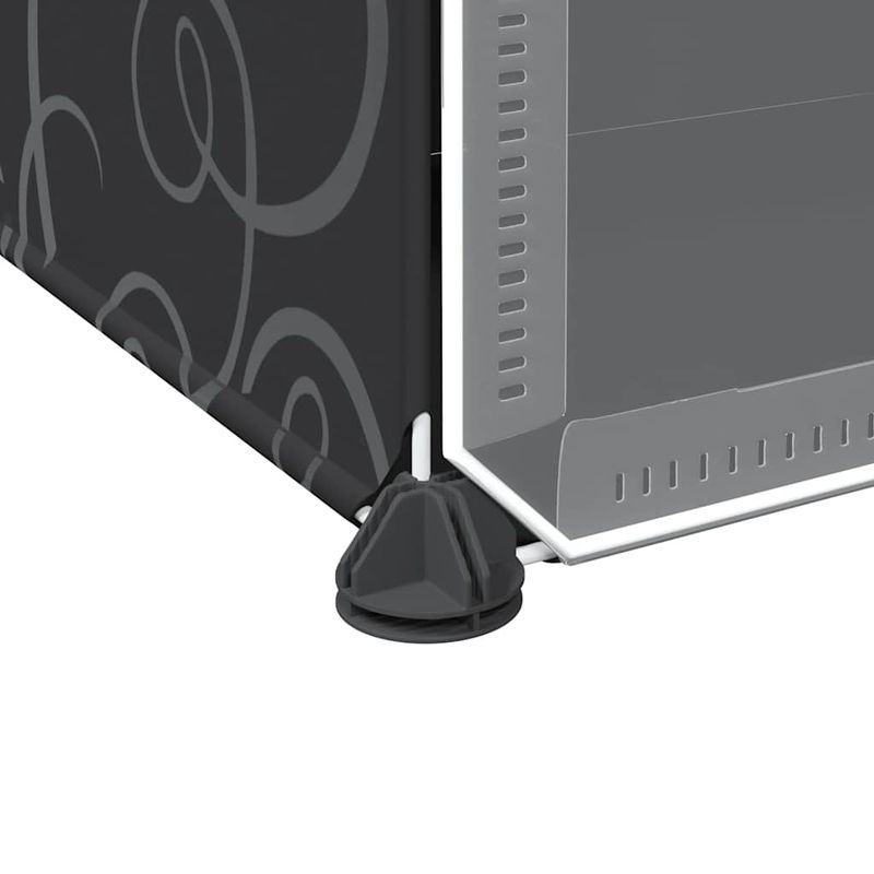 Casa si Gradina - Mobilier - Organizare si depozitare - Organizator incaltaminte - Organizator cub de depozitare cu usi, 12 cuburi, negru, PP - Infinity.ro