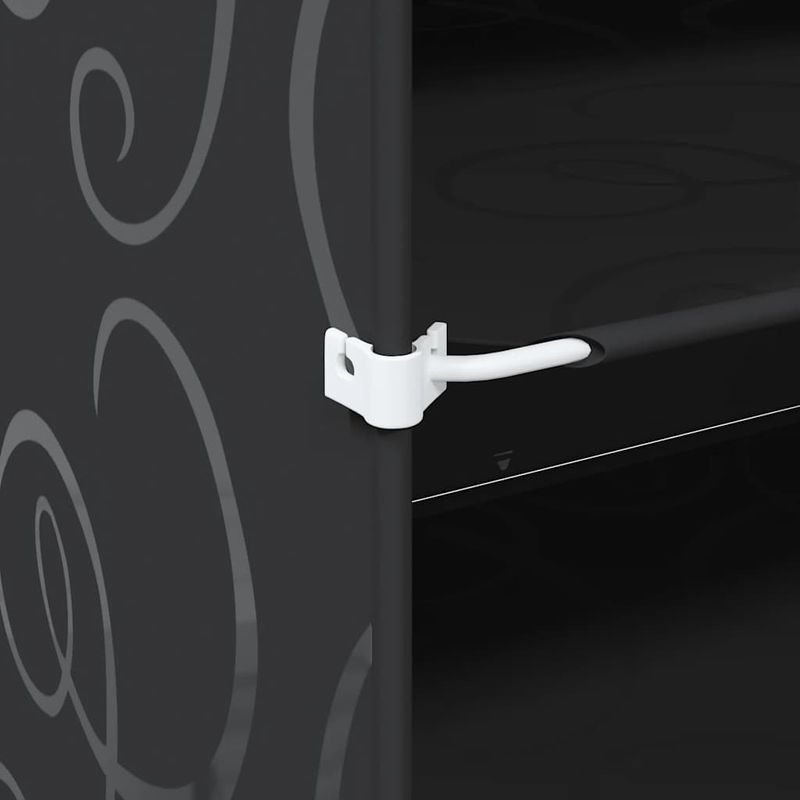 Casa si Gradina - Mobilier - Organizare si depozitare - Organizator incaltaminte - Organizator cub de depozitare cu usi, 12 cuburi, negru, PP - Infinity.ro