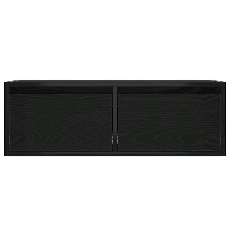 Casa si Gradina - Mobilier - Comode si corpuri - Comode - Dulap TV cu lumini LED Stejar negru 75x35,5x25 cm - Infinity.ro