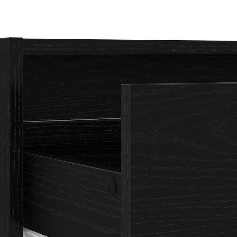 Casa si Gradina - Mobilier - Comode si corpuri - Comode - Dulap TV cu lumini LED Stejar negru 75x35,5x25 cm - Infinity.ro