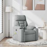 Ingrijire personala si Cosmetice - Sanatate si wellness - Articole wellness - Fotolii de masaj - Fotoliu de masaj rabatabil, gri deschis, textil - Infinity.ro