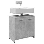 Casa si Gradina - Mobilier - Mobilier baie - Comode baie - Dulap pentru chiuveta de baie gri beton lemn prelucrat - Infinity.ro
