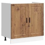 Casa si Gradina - Mobilier - Comode si corpuri - Corpuri bucatarie - Dulap de baza pentru chiuveta „Porto” din lemn vechi lemn - Infinity.ro
