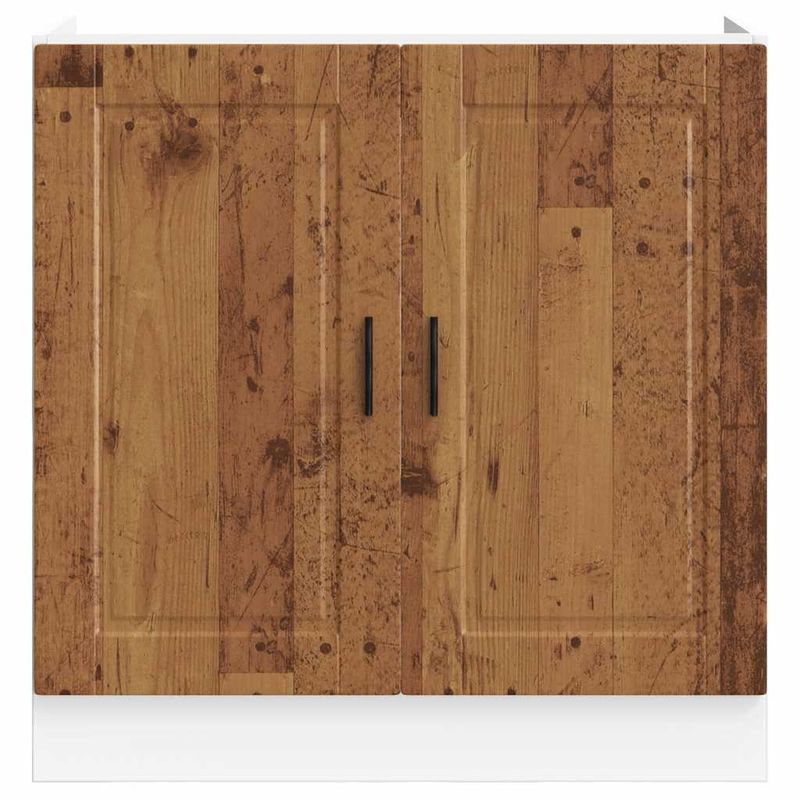 Casa si Gradina - Mobilier - Comode si corpuri - Corpuri bucatarie - Dulap de baza pentru chiuveta „Porto” din lemn vechi lemn - Infinity.ro